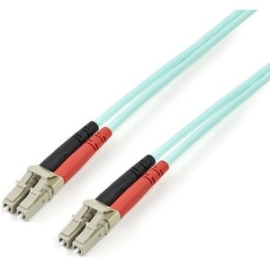 StarTech.com 5m (16.4ft) Lc/Upc To Lc/Upc OM3 Multimode Fiber Optic Cable, Full Duplex 50/125 Zipcord, 100G, Lszh Fiber Jumper Cord - 5m (16.4ft) OM3 Multimode Lc/Lc-Upc Fiber Cable; 1/10/40/100 Gbps Full Duplex; 50/125um Core W/ Aramid Sheath; Bandwidth