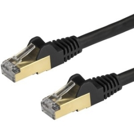 StarTech.com 2m CAT6a Ethernet Cable - 10 Gigabit Category 6a Shielded Snagless 100W PoE Patch Cord - 10GbE Black Ul Certified Wiring/TIA - CAT6a Ethernet Cable Delivers 10 Gigabit Connection Free Of Noise & Emi/Rfi Interference - Tested To Comply W/ Ans