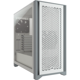 Corsair 4000D Airflow Tempered Glass Mid-Tower Case, White (CC-9011201-WW)