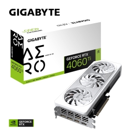 Gigabyte nVidia GeForce RTX 4060 Ti AERO OC 8GD GDDR6 Video Card, PCI-E 4.0, 2580MHz Core Clock, 2x DP 1.4a, 1x HDMI 2.1a GV-N406TAERO OC-8GD