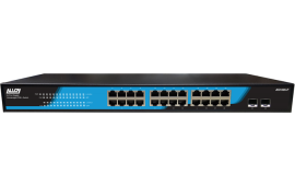 Alloy AS1026-P 24 Port Unmanaged Gigabit 802.3at PoE Switch + 2x 1000Mb SFP Ports, 250 Watts AS1026-P
