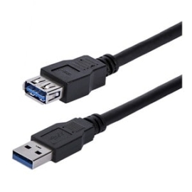 StarTech.com 1m Black SuperSpeed USB 3.0 (5Gbps) Extension Cable A To A - M/F - Extend Your SuperSpeed USB 3.0 Cable By Up To An Additional Meter - 1m Usb 3.0 Extension Cable - USB 3.2 Gen 1 (5Gbps) Male To Female Cable - Usb 3.0 Extension Cord - Usb 3 E