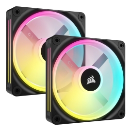 CORSAIR QX RGB Series, iCUE LINK QX140 RGB Black, 140mm Magnetic Dome RGB Fan, Starter Kit CO-9051004-WW