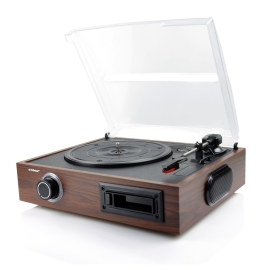 mbeat® USB Turntable and Cassette to Digital Recorder- Cassette Player, 33.3/45/78 RPM Vinyls and Cassette Record Player, USB Recording to PC MAC (LS) USB-TR08