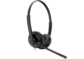 Yealink TEAMS-UH34SE-D Teams Certified Wideband Noise Cancelling Headset, USB and 3.5mm Jack, Leather Ear Piece, Controller with Teams Button, Stereo TEAMS-UH34SE-D