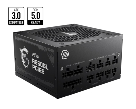 MSI MAG A850GL PCIE5 850W Up to 90% (80 Plus Gold) ATX Power Supply Unit MAG A850GL PCIE5