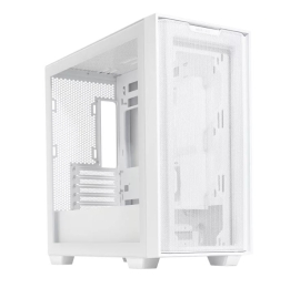 ASUS A21 Micro-ATX White Case, Mesh Front Panel, Support 360mm Radiators, Graphics Card up to 380mm, CPU air cooler up to 165mm A21 ASUS CASE/WHT