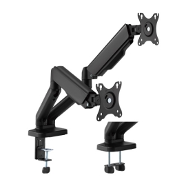 Brateck Cost-Effective Spring-Assisted Dual Monitor Arm Fit Most 17"-32" Monitor Up to 9KG VESA 75x75,100x100(Black) LDT46-C024E