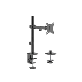 Brateck Single-Monitor Steel Articulating Monitor Mount Fit Most 17"-32" Monitor Up to 9KG VESA 75x75,100x100(Black) LDT66-C011