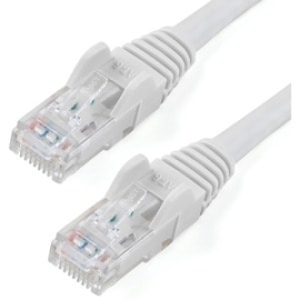 StarTech 10m CAT6 Ethernet Cable - White Snagless Gigabit - 100W PoE Utp 250Mhz Category 6 Patch Cord Ul Certified Wiring/TIA - 10m White CAT6 Ethernet Cable Delivers Multi Gigabit 1/2.5/5Gbps & 10Gbps Up To 160ft - 250Mhz - 24 Awg Stranded 100% Copper U