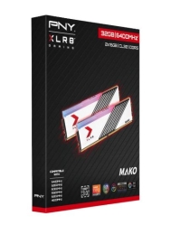 PNY XLR8 DDR5 32GB (2x16GB) 6400MHz (PC5-51200) CL32 MAKO RGB Desktop Memory Voltage 1.4 V Limited Lifetime Warranty MD32GK2D5640032MXWRGB