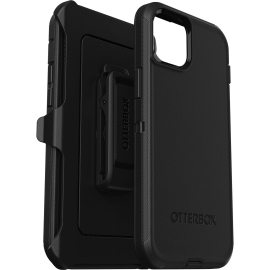 OtterBox Defender Apple iPhone 15 (6.1") Case Black - (77-92556), DROP+ 4X Military Standard, Multi-Layer, Included Holster, Raised Edges 77-92556