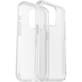 OtterBox Symmetry Apple iPhone 15 Pro (6.1") Case Clear - (77-92641), Antimicrobial, DROP+ 3X Military Standard, Raised Edges 77-92641