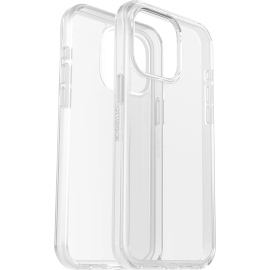 OtterBox Symmetry Clear Apple iPhone 15 Pro Max (6.7") Case Clear - (77-92658), Antimicrobial, DROP+ 3X Military Standard, Raised Edges 77-92658
