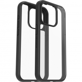 OtterBox React Apple iPhone 15 Pro (6.1") Case Black Crystal (Clear/Black) - (77-92753), Antimicrobial, DROP+ Military Standard,Raised Edges,Hard Case 77-92753