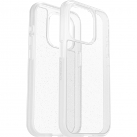 OtterBox React Apple iPhone 15 Pro (6.1") Case Stardust (Clear Glitter) - (77-92760), Antimicrobial, DROP+ Military Standard, Raised Edges, Hard Case 77-92760
