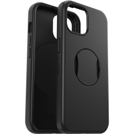 OtterBox OtterGrip Symmetry MagSafe Apple iPhone 15 Plus (6.7") Case Black - (77-93152), Antimicrobial,DROP+ 3X Military Standard,Integrated Grip 77-93152