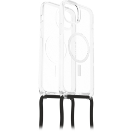 OtterBox React Necklace MagSafe Apple iPhone 15 Plus (6.7") Case Clear - (77-93579), DROP+ Military Standard,Detachable Nylon Rope,Hard Case 77-93579