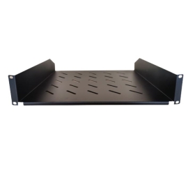 LDR Cantilever 2U 275mm Deep Shelf Recommended for 19" 450/550mm Deep Cabinet - Black Metal Contruction WB-CA-17-45