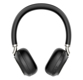 Yealink BH76 Teams Certified Bluetooth Wireless Stereo Headset, Black, ANC, USB-C, Rectractable Microphone, 35 hours battey life TEAMS-BH76-BL-C