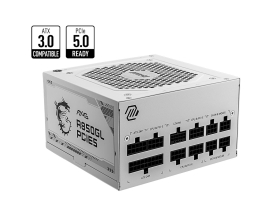 MSI MAG A850GL PCIE5 WHITE 850W Up to 90% (80 Plus Gold) ATX Power Supply Unit (NEW) MAG A850GL PCIE5 WHITE