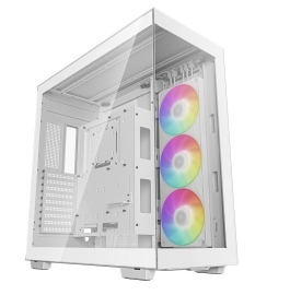 DeepCool CH780 White Panoramic Tempered Glass ATX Case, 1 x Pre-Installed Fans, GPU up to 480mm, USB3.0×4, Audio×1, Type-C×1 R-CH780-WHADE41-G-1