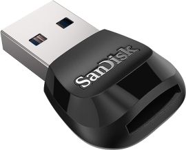 Sandisk MobileMate USB 3.0 Reader microSD™ card reader speeds up to 170 MB/s USB-A 2-year limited warranty SDDR-B531-GN6NN