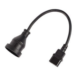 30cm Iec C14 Mains Socket Power Cable | Black 011.180.0029