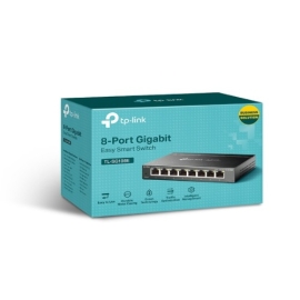 TP-Link Tl-Sg108E 8-Port Gigabit Easy Smart Switch Provides Network Monitoring, Traffic Prioritization And Vlan Web-based User Interface Fanless TL-SG108E