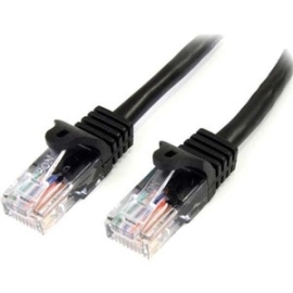 StarTech.com 10m Black Cat5e Patch Cable With Snagless RJ45 Connectors - Long Ethernet Cable - 10 M Cat 5e Utp Cable - Make Fast Ethernet Connections With PoE Support - 10m Cat5e Patch Cable / Cat 5 Ethernet Cord / Cat5e Network Cable / Cat5e Utp Cable /