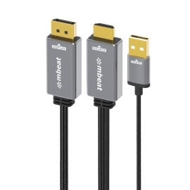 mbeat Tough Link 1.8m HDMI to DisplayPort Cable with USB Power 4K@60Hz (3840×2160), 1440p@120Hz, 1080p@120Hz MB-XCB-HDDPU18