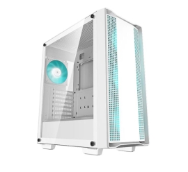 DeepCool CC560 White V2 Mid-Tower Computer Case, Tempered Glass Window, 4x Pre-Installed LED Fans, Top Mesh Panel, Support Up To 6x120mm or 4x140mm R-CC560-WHGAA4-G-2
