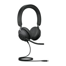 Jabra Evolve2 40 SE Wired USB-C MS Stereo Headset, 360° Busy Light, Noise Isolationg Ear Cushions, 2Yr Warranty 24189-999-899