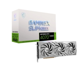MSI GeForce RTX 4070 Ti SUPER 16G GAMING X SLIM WHITE Video Card 2670MHz Boost Clock, 16GB GDDR6,DisplayPort x 3 (v1.4a),HDMI x 1 GeForce RTX 4070 Ti SUPER 16G GAMING X SLIM WHITE