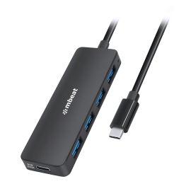 mbeat 4-Port USB-C Hub with USB-C DC Port Compact and Portable Design Flexible Device Connectivity MB-C3H-5K