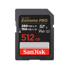 SanDisk 512GB Extreme PRO SDXC UHS-II Card (SDSDXEP-512G-GN4IN)