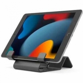 Universal Tablet Holder Black With Coiled Cable Lock Black - 25.4 Mm X 127 Mm X 5 Mm - Aluminium - Black CL12UTHBB