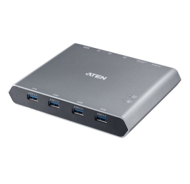 Aten 2-Port 4K DisplayPort USB-C KVM Dock Switch with Power Pass-through, US3311-AT-U