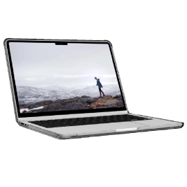 UAG [U] Lucent Apple MacBook Air 2022 Case - Ice/Black (134008114340), DROP+ Military Standard,Co-Mold Design, Airsoft Corners, Hinged,Easy-grip,slim 1.34008E+11