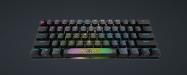 CORSAIR K70 PRO MINI WIRELESS RGB 60% CHERRY MX SPEED, Backlit RGB LED, , Black, Black PBT Keycaps Mechanical Gaming Keyboard (LS) CH-9189010-NA