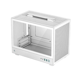DeepCool CH160-WH Ultra-Portable Mini-ITX Case, Mesh and Glass Panels,Full Sized Air Coole Supportr, Carry handle 336 200 283.5mm