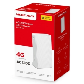 Mercusys MB130-4G AC1200 Wireless Dual Band 4G LTE Router, up to 150 Mbps, Dual Band 1200 Mbps WiFi MB130-4G
