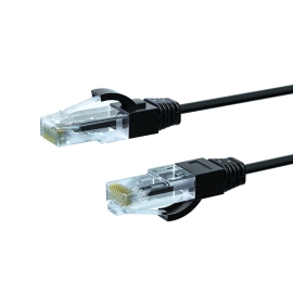 7m CAT6A THIN U/UTP LSZH 28 AWG RJ45 Network Cable | Black - 004.650.2019