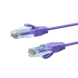 0.25m CAT6A THIN U/UTP LSZH 28 AWG RJ45 Network Cable | Purple - 004.650.4000