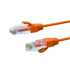 4m CAT6A THIN U/UTP LSZH 28 AWG RJ45 Network Cable | Orange - 004.650.5018