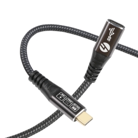 0.5m USB4 (Gen3) CM-CF Double Straight Cable | 100W & 40G Support