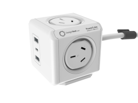 PowerCube 4 Power Outlet 2 USB A and 1 USB C 20W charging outlets | 1.5m White - 011.165.4080