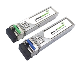 Plusoptic 1.25G, BiDi SFP, TX1310nm / RX1550nm, 10KM Transceiver, LC Connector for SMF with DOM. BISFP-U1-10-PLU - BISFP-U1-10-PLU