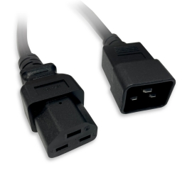 IEC C20 to C21 Power Cable 20A Black 2m - CAB-C20-C21-2M