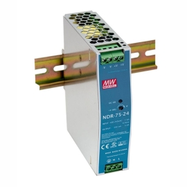 Mean Well | NDR-75-48 | 48V DIN Rail Power Supply Output: 48V / 1.6A (75W) - NDR-75-48